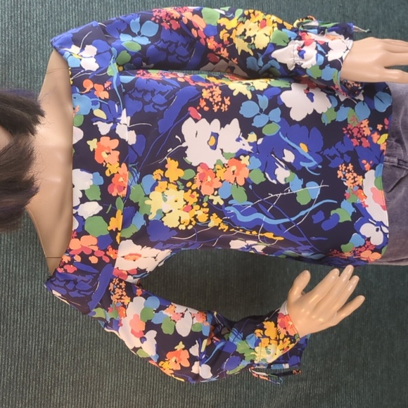 Banana Republic Off Shoulder Colorful Floral Blouse - Picture 2 of 10